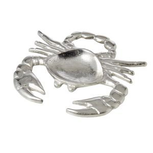 Amalfi Crab Trinket Dish Silver 20x17x2.5cm