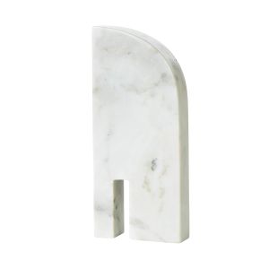 Amalfi Abstract Marble Arch Sculpture White 15x3x36cm