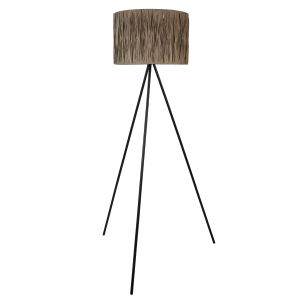 Amalfi Kai Paper Weave Floor Lamp Grey 45x45x156cm