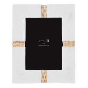 Amalfi Maurie Photo Frame 4x6" White & Natural