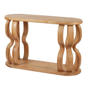 Amalfi Billow Console Table Brown 120x40.5x76cm