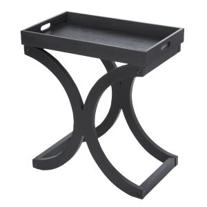 Amalfi Cassidy Tray Table Black 60x35x66cm