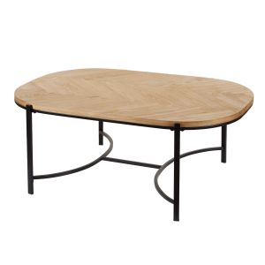 Amalfi Perry Coffee Table Natural & Black 115x80x45cm