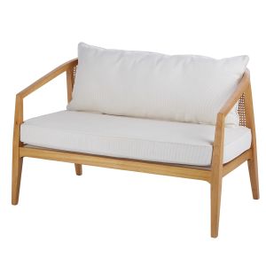 Amalfi Bayamo 2 Seater Sofa Natural/White 115x70x73cm