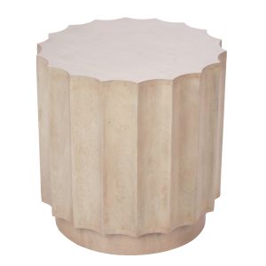 Amalfi Wyatt Side Table White Wash 50x50x50cm