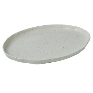 Amalfi Organic Glazed Platter Milk 36.5x 26.1cmx3cm