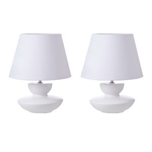 Amalfi Fremont Table Lamp Set/2 White 27x27x33.5cm