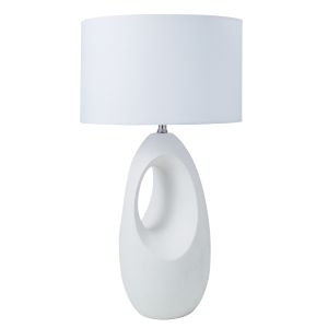Amalfi Ceramic Contour Table Lamp White 40.5x40.5x71cm