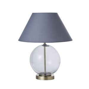 Amalfi Glass Ball Table Lamp Clear 43x20x52cm