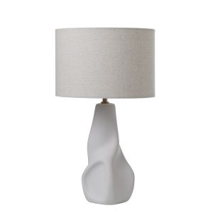 Amalfi Ceramic Organic Table Lamp Natural/White 33x33x51