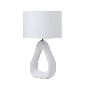 Amalfi Ceramic Hollow Table Lamp White 32x32x54cm