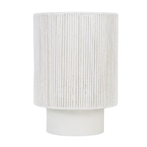 Amalfi Caspian Weave Table Lamp White 21x21x29cm