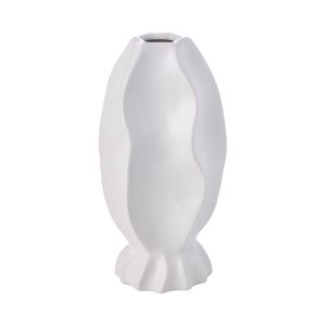 Amalfi Rippled Gloss Vessel White 13.5x12x25cm