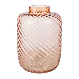 Amalfi Bria Glass Vase Rose Gold 35x24.5cm