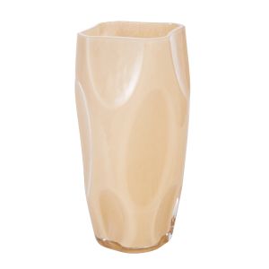 Amalfi Carina Milky Glass Vase Cream 12x12x25cm