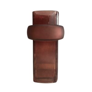 Amalfi Deka Vase Maroon 15x15x26.5cm