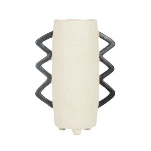 Amalfi Rolly Vase Terracotta/Black 21x12.5x27cm