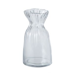 Amalfi Paperbag Glass Vase Clear 14x14x26cm