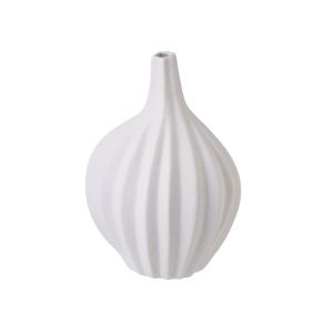 Amalfi Fluted Vase White 22.5x15x32cm