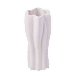 Amalfi Organic Wavy Vase White 18x17x32cm