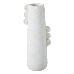 Amalfi Textured Ceramic Vase White 19.5x15x47cm