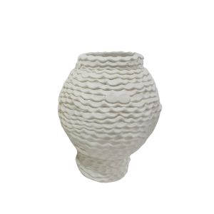 Amalfi Contemporary Vase White 28x28x36cm