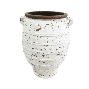 Amalfi Textured Rope Vase White 30x29x41cm