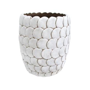 Amalfi Scale Textured Vase White 25x25x28cm