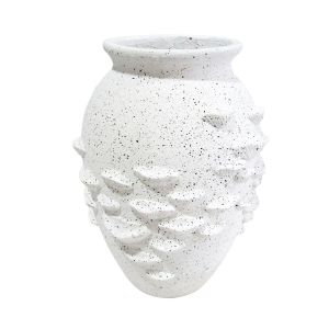Amalfi Coral Texture Vase White 24x24x32cm