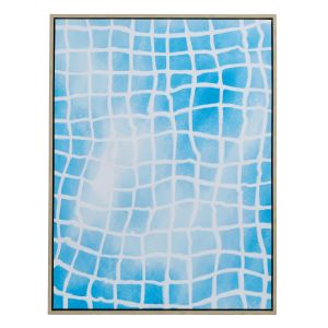Amalfi Pool Water Wall Art Aqua/Natural 60x80cm