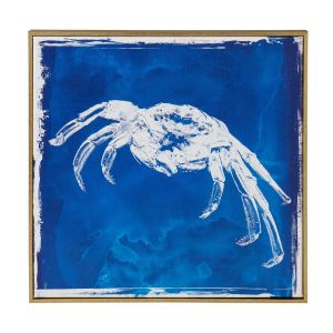 Amalfi Crab Wall Art Natural/Blue 40x40x3cm