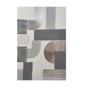 Amalfi Mixed Shape Wall Art Grey/White 60x120x3cm