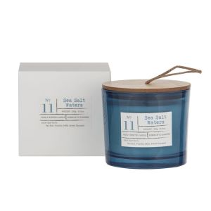 Amalfi Sea Salt Waters Scented Candle Jar Blue 9x9x8cm