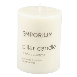 Emporium Pillar Candle Ivory 5x5x7.5cm