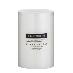 Emporium Wide Pillar Candle White 10x15cm