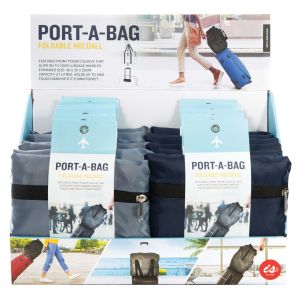 Is Gift Port-A-Bag - Foldable Holdall (2Asst/12Disp) Assorted Pouch: 19x19x5cm Bag: 46x35x20cm
