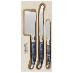 Andre Verdier Debutant Cheese Knife 3pcs Set Marbled Grey Cleaver 21cm/Cheese 23cm/Pate 17cm