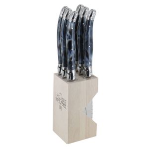 Andre Verdier Debutant Serrated Knife 6pcs Set Marbled Grey 23.5cm