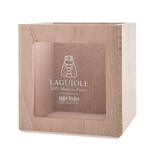 Andre Verdier French Branded Display Box Cheese Beechwood 13x13x13.5cm