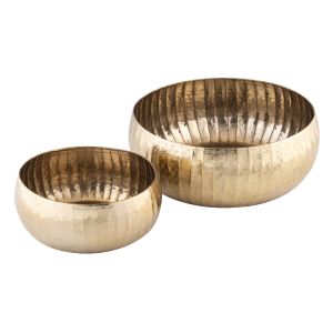 Amalfi Kenzi Bowls Set/2 Gold 24x24x10cm/35x35x13cm