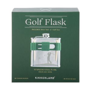 Kikkerland Golf Flask Silver 9.5x10.8x3.8 cm