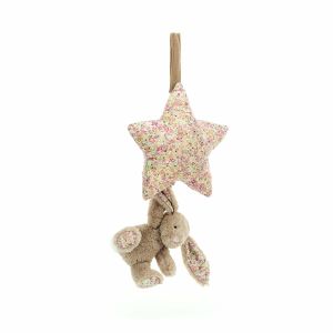 Jellycat Blossom Bea Beige Bunny Musical Pull Beige 28x19x9cm