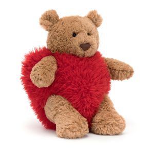 Jellycat Bartholomew Bear Heart Brown 8x12x26cm