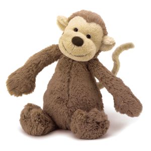 Jellycat Bashful Monkey Original (Med) New Item Code Brown 9x12x31cm