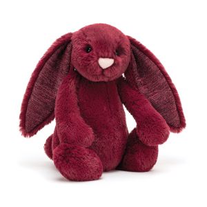 Jellycat Bashful Sparkly Cassis Bunny Original (Med) Red 12x31cm