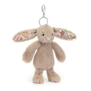 Jellycat Blossom Beige Bunny 'Petal' Bag Charm 3x4x17cm