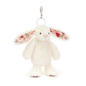 Jellycat Blossom Cream Bunny 'Berry' Bag Charm Pink 3x4x17cm