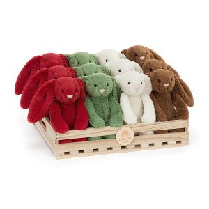 Jellycat Bashful Christmas Bunny Assortment 24 pieces Multi-Coloured 8x9x18cm