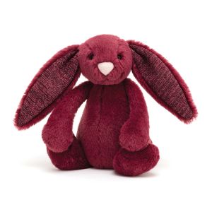 Jellycat Bashful Sparkly Cassis Bunny Little (Sml) Red 8x9x18cm