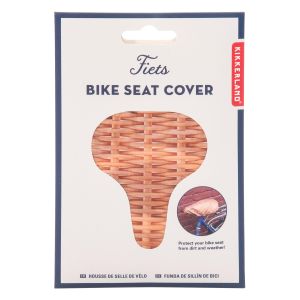 KIKKERLAND Bike Seat Cover - Wicker Brown 25x22cm
